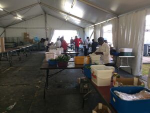 Pop up Kitchen set up