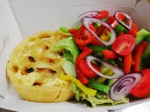 Quiche and salad