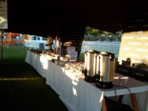 Sports event brunch buffet